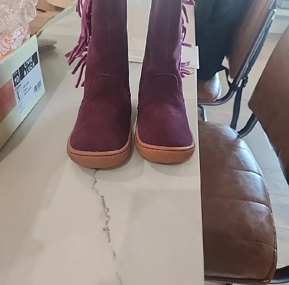 Purple Suede Livie And Luca Matilad Jane Girls Boots Size 10